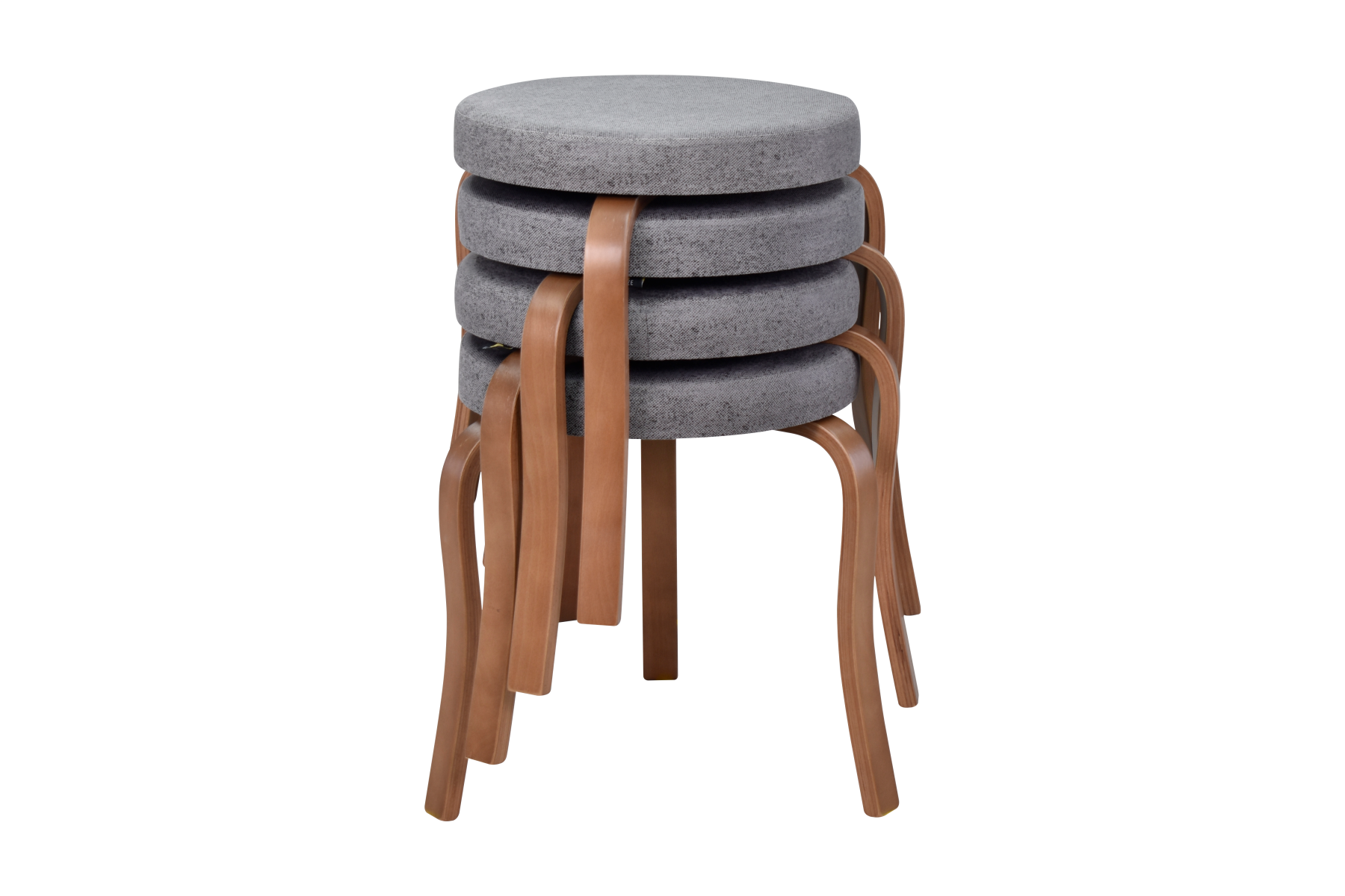 Vilinze Ege Kestane Ahşap Ayak İstiflenebilir Mutfak-Balkon Taburesi