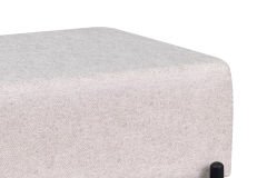 Ege Fonksiyonel Siyah Ayak Antrasit Sehpalı Kare Puf Krem