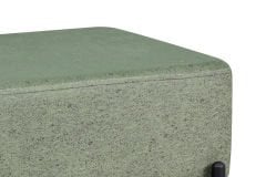 Vilinze Ege Fonksiyonel Siyah Ayak Antrasit Sehpalı Kare Puf Yeşil