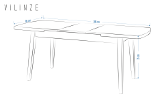 Vilinze Mir Ahşap Sandalye Aras Ahşap Mutfak Masası Takımı - 80x140 cm