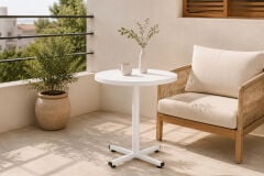Payas Metal Ayak Mutfak Bahçe Balkon Bistro ve Cafe Masası 70x70 Cm