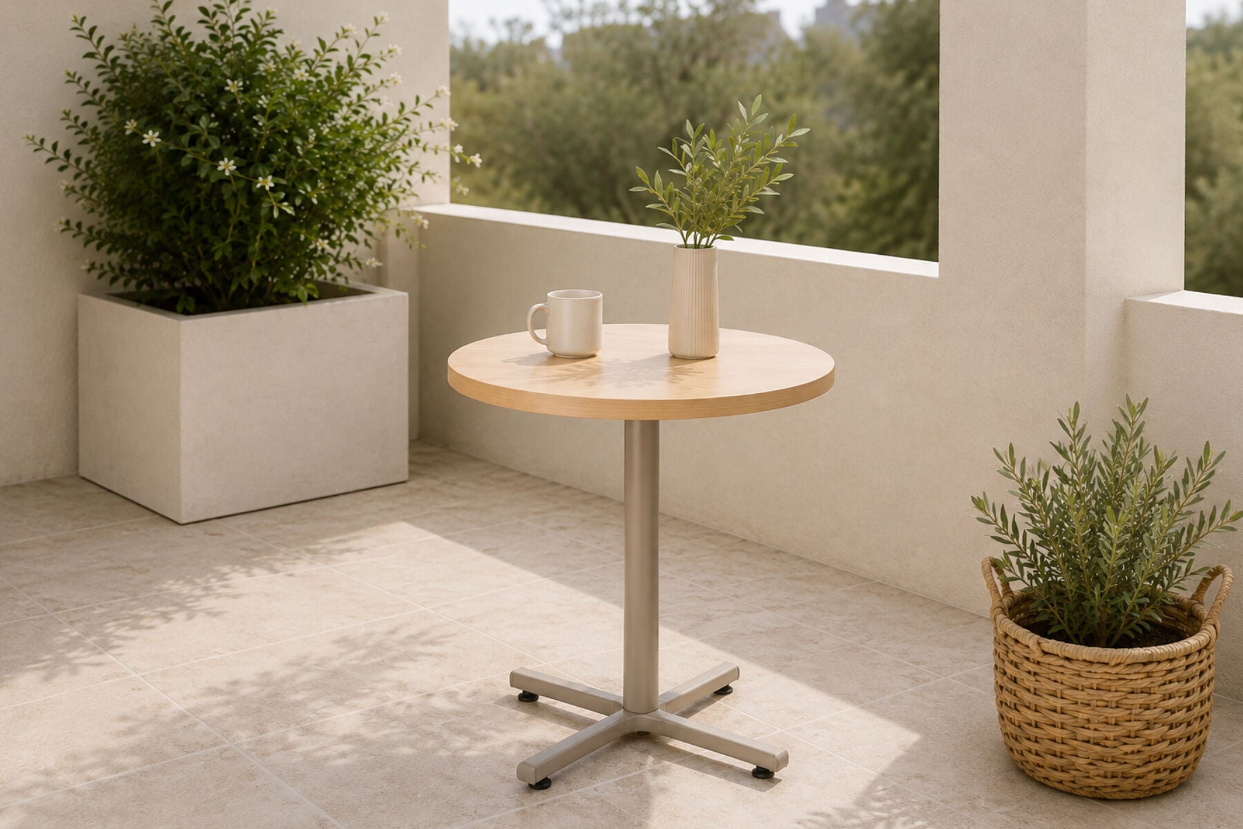 Payas Metal Ayak Mutfak Bahçe Balkon Bistro ve Cafe Masası 70x70 Cm