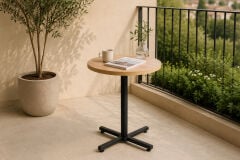Payas Metal Ayak Mutfak Bahçe Balkon Bistro ve Cafe Masası 70x70 Cm