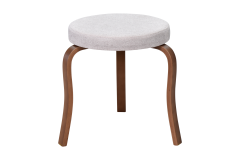 Ege Kestane Ahşap Ayak İstiflenebilir Mutfak-Balkon Taburesi 4 Adet - Krem