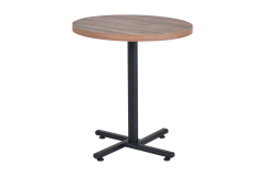 Payas Metal Ayak Mutfak Bahçe Balkon Bistro ve Cafe Masası 70x70 Cm Ceviz - Siyah