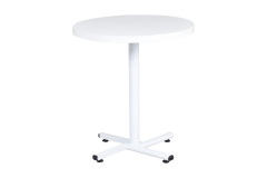 Payas Metal Ayak Mutfak Bahçe Balkon Bistro ve Cafe Masası 70x70 Cm Beyaz - Beyaz