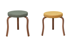 Vilinze Ege Kestane Ahşap Ayak İstiflenebilir Mutfak-Balkon Taburesi 4 Adet - Karışık 3