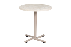 Payas Metal Ayak Mutfak Bahçe Balkon Bistro ve Cafe Masası 70x70 Cm Traverten - Vizon