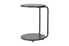 Emr Çok Amaçlı Tekerlekli Siyah Ayak C Sehpa Siyah