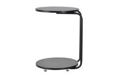 Emr Çok Amaçlı Tekerlekli Siyah Ayak C Sehpa Siyah