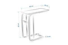 Vilinze Meltem Çok Amaçlı Metal C Sehpa Kestane