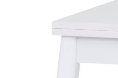 Avanos Ahşap Ayaklı Katlanır Kanatlı Mdf Mutfak Masası - 60x90+60 (90x120) cm Beyaz - Beyaz