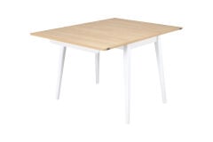 Avanos Ahşap Ayaklı Katlanır Kanatlı Mdf Mutfak Masası - 60x90+60 (90x120) cm Naturel - Beyaz