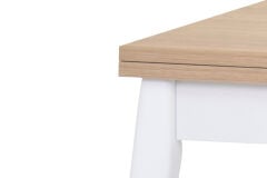Avanos Ahşap Ayaklı Katlanır Kanatlı Mdf Mutfak Masası - 60x90+60 (90x120) cm Naturel - Beyaz