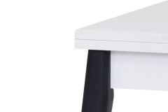 Avanos Ahşap Ayaklı Katlanır Kanatlı Mdf Mutfak Masası - 60x90+60 (90x120) cm Beyaz - Siyah
