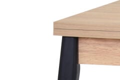 Avanos Ahşap Ayaklı Katlanır Kanatlı Mdf Mutfak Masası - 60x90+60 (90x120) cm Naturel - Siyah