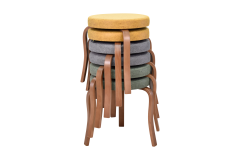 Ege Kestane Ahşap Ayak İstiflenebilir Mutfak-Balkon Taburesi Karışık 4 - 6 Adet