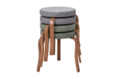 Ege Kestane Ahşap Ayak İstiflenebilir Mutfak-Balkon Taburesi Karışık 4 - 4 Adet