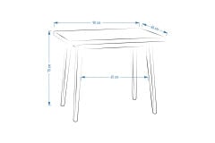Vilinze Avanos Sabit Mdf Mutfak Masası - 60x90 Cm Ceviz - Ceviz