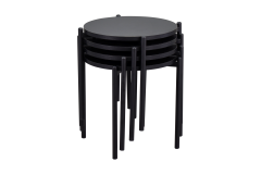 Vilinze Ay Siyah Metal Ayak Zigon Sehpa