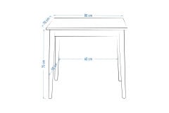 Vilinze Avanos Katlanır Mdf Ahşap Mutfak Masası - 70x80 cm (70x120 cm) Ceviz - Ceviz