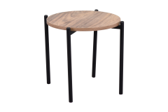 Vilinze Ay Siyah Metal Ayak Zigon Sehpa Kestane - 3 Adet