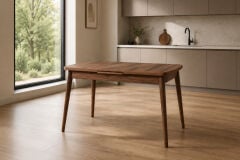 Vilinze Avanos Ahşap Açılır Kapanır Mdf Mutfak Masası - 70x120+30 cm Ceviz - Ceviz