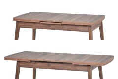 Vilinze Avanos Ahşap Açılır Kapanır Mdf Mutfak Masası - 70x120+30 cm Ceviz - Ceviz