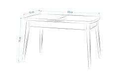 Vilinze Avanos Ahşap Açılır Kapanır Mdf Mutfak Masası - 70x120+30 cm Ceviz - Ceviz