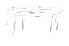 Vilinze Avanos Ahşap Açılır Kapanır Mdf Mutfak Masası - 70x120+30 cm Ceviz - Ceviz