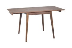 Vilinze Avanos Ahşap Katlanır Kanatlı Mdf Mutfak Masası - 70x70+70 (70x140) cm Ceviz - Ceviz
