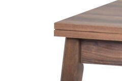 Vilinze Avanos Ahşap Katlanır Kanatlı Mdf Mutfak Masası - 70x70+70 (70x140) cm Ceviz - Ceviz