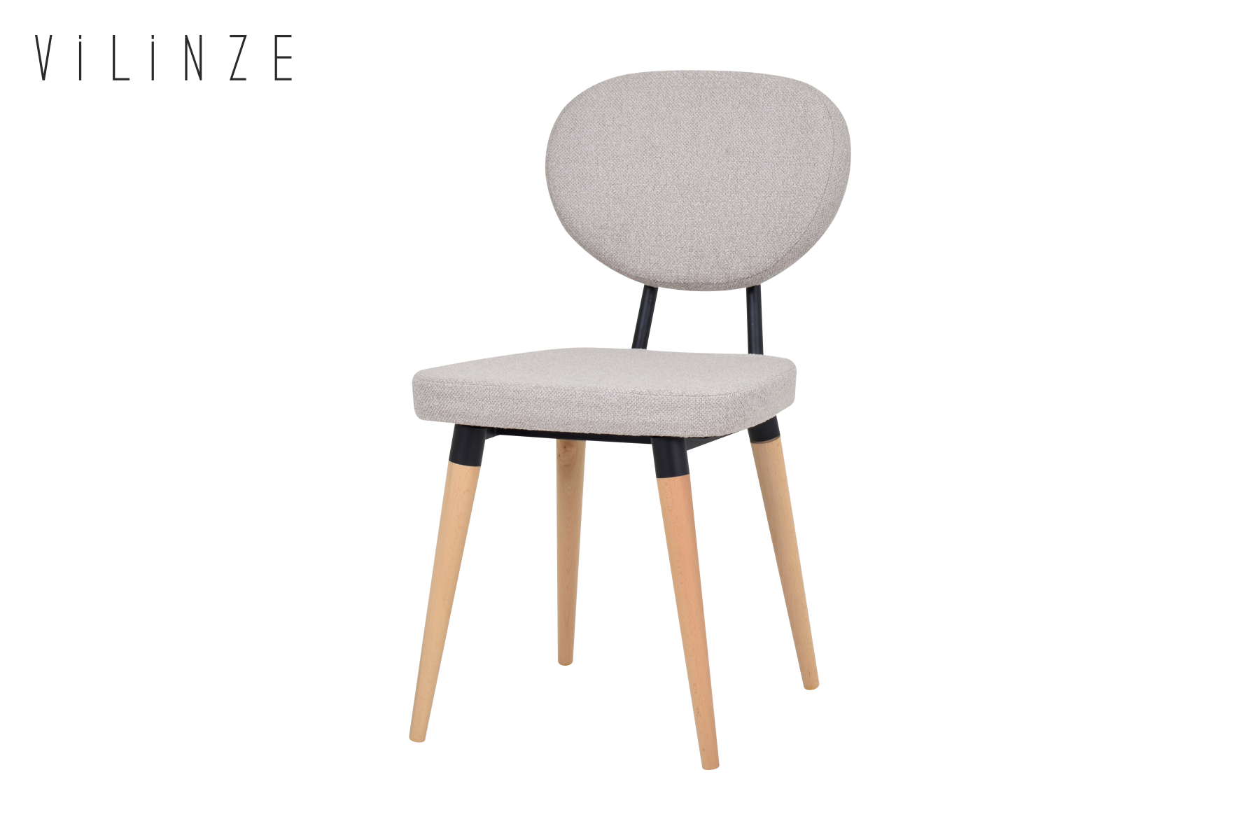 Akdeniz Ahşap Naturel Ayak Sandalye Teddy Bej