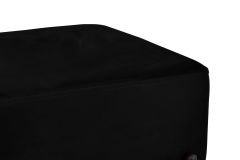 Ege Fonksiyonel Siyah Ayak Sehpalı Kare Siyah Puf Kestane