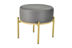 Otto Fonksiyonel Gold Ayak Naturel Sehpalı Yuvarlak Puf