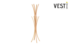 Vesti Ahşap Ayaklı Portmanto Elbise Askılığı Naturel - 8 Kollu