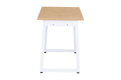 Vilinze Biga Sabit Mdf Metal Ayak Çalışma Ofis Masası - 60x90 cm Beyaz/Naturel