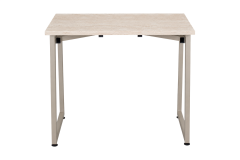 Vilinze Biga Sabit Mdf Metal Ayak Çalışma Ofis Masası - 60x90 cm Vizon/Travetren