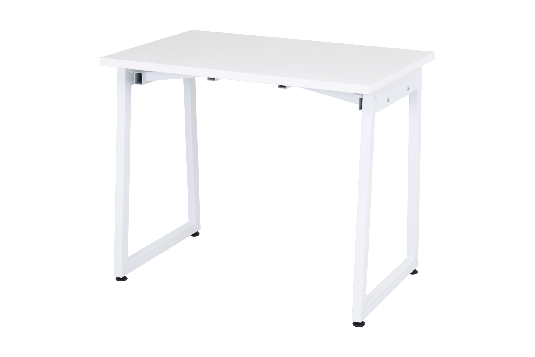 Vilinze Biga Sabit Mdf Metal Ayak Çalışma Ofis Masası - 60x90 cm Beyaz/Beyaz