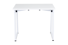 Vilinze Biga Sabit Mdf Metal Ayak Çalışma Ofis Masası - 60x90 cm Beyaz/Beyaz