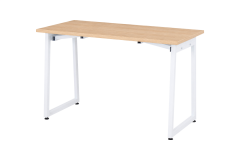 Vilinze Biga Sabit Mdf Metal Ayak Çalışma Ofis Masası - 60x120 cm Beyaz/Naturel
