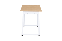 Vilinze Biga Sabit Mdf Metal Ayak Çalışma Ofis Masası - 60x120 cm Beyaz/Naturel