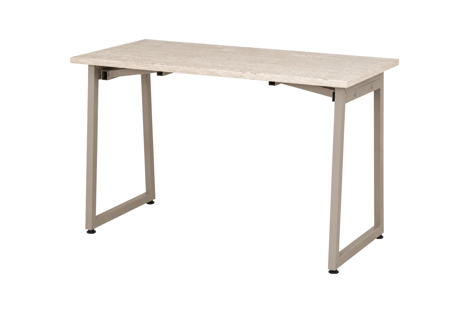 Vilinze Biga Sabit Mdf Metal Ayak Çalışma Ofis Masası - 60x120 cm Vizon/Travetren