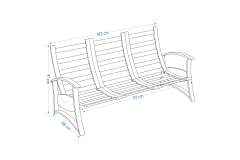 Vilinze Nora 3'lü Koltuk