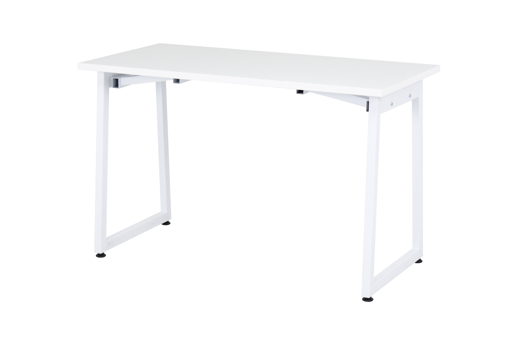 Vilinze Biga Sabit Mdf Metal Ayak Çalışma Ofis Masası - 60x120 cm Beyaz/Beyaz