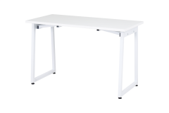Vilinze Biga Sabit Mdf Metal Ayak Çalışma Ofis Masası - 60x120 cm Beyaz/Beyaz