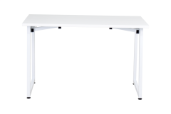 Vilinze Biga Sabit Mdf Metal Ayak Çalışma Ofis Masası - 60x120 cm Beyaz/Beyaz