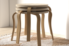 Vilinze Eva 3'lü Yuvarlak Zigon Sehpa