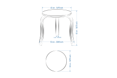 Vilinze Eva 3'lü Yuvarlak Zigon Sehpa