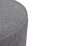 Çok Amaçlı Naturel Metal C Sehpa Puf Seti Gri-O